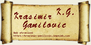 Krasimir Ganilović vizit kartica